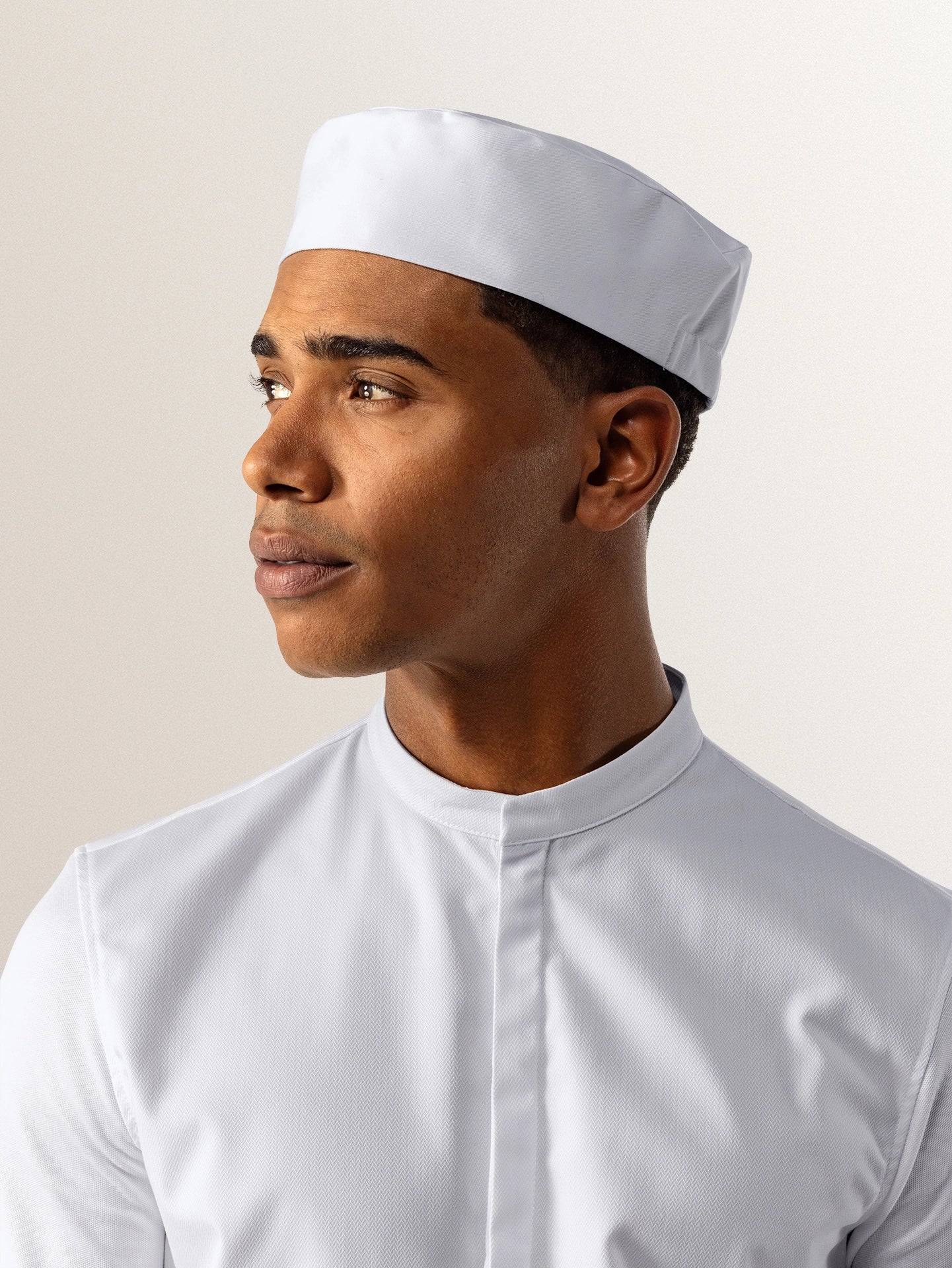 Chef Hat Unisex Fez White Le Nouveau Chef - Main Image