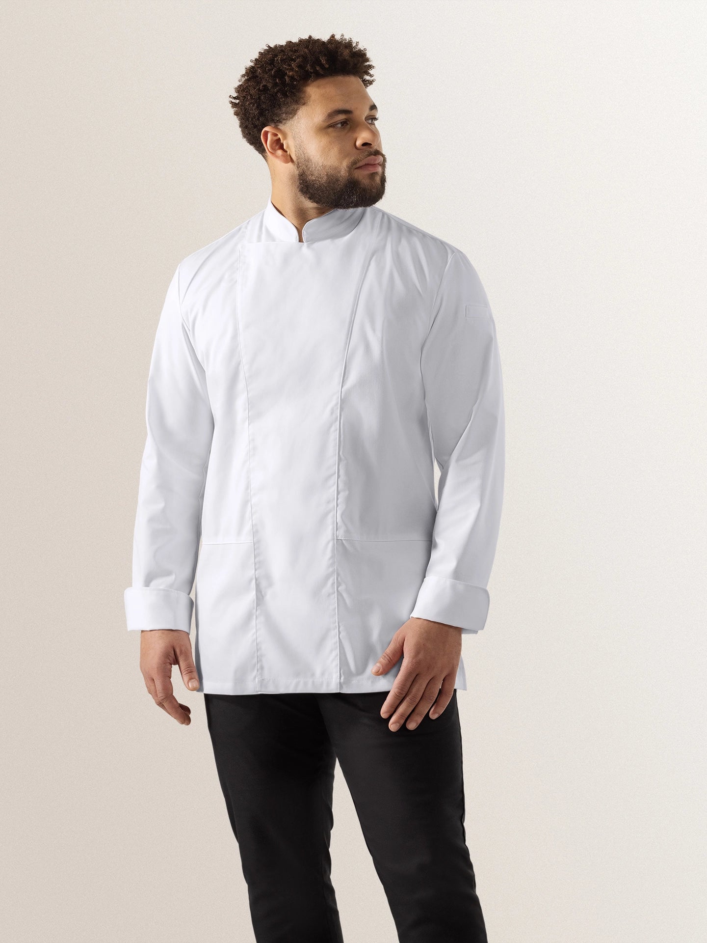 chef dress shirt Chef Works KCBLBLKL Utility Shirt Black L