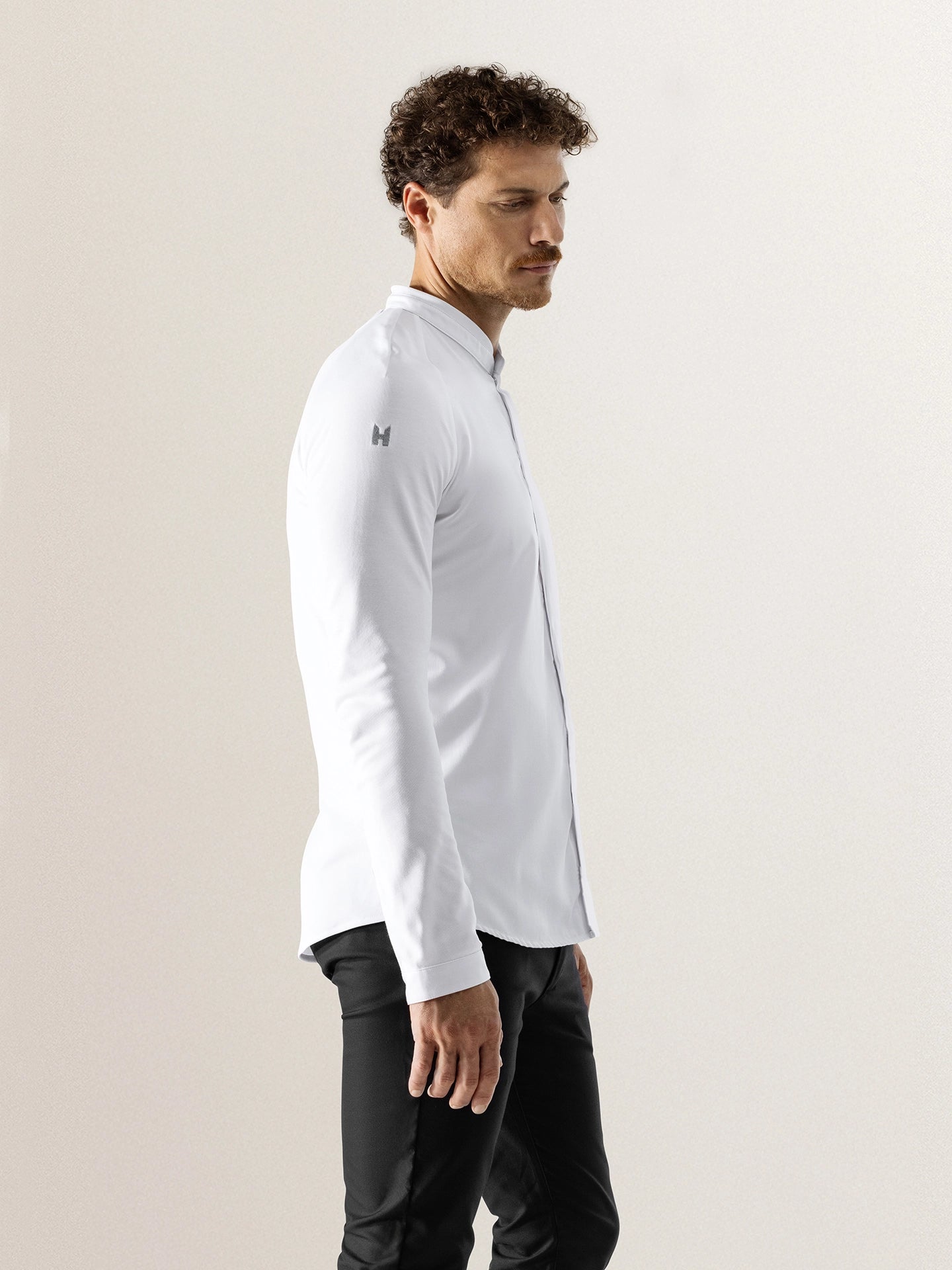 Veste De Cuisine Chef Homme Manches Courtes – Noir/Blanc/Gris – Dos Maille Respirante – Confort Été Pro