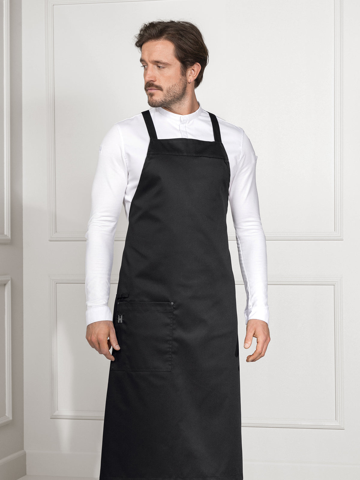 Bib Apron Erik Black Le Nouveau Chef