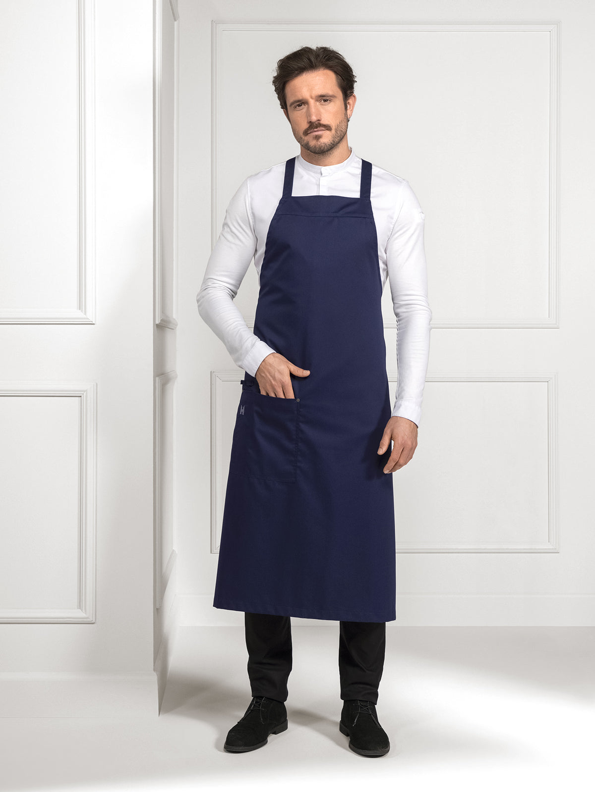 Bib Apron Erik Patriot Blue Le Nouveau Chef