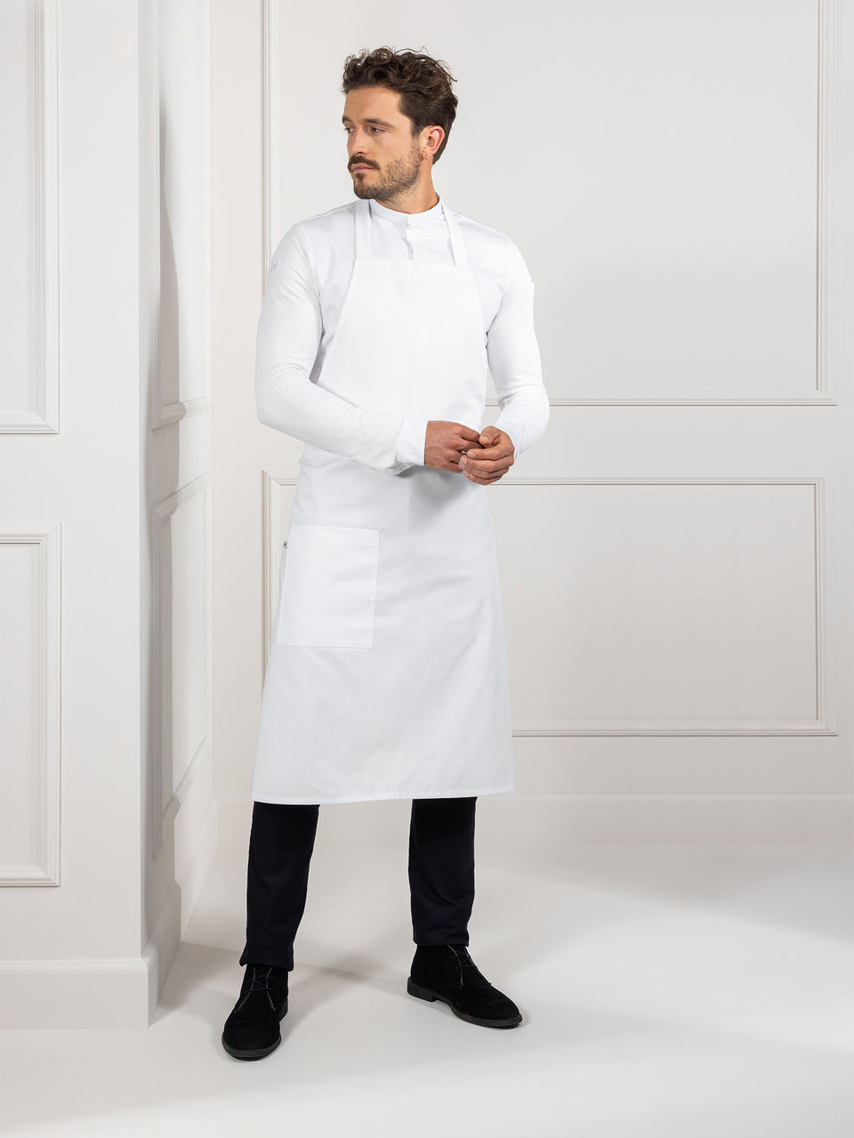 Bib Apron Phoenix White Le Nouveau Chef