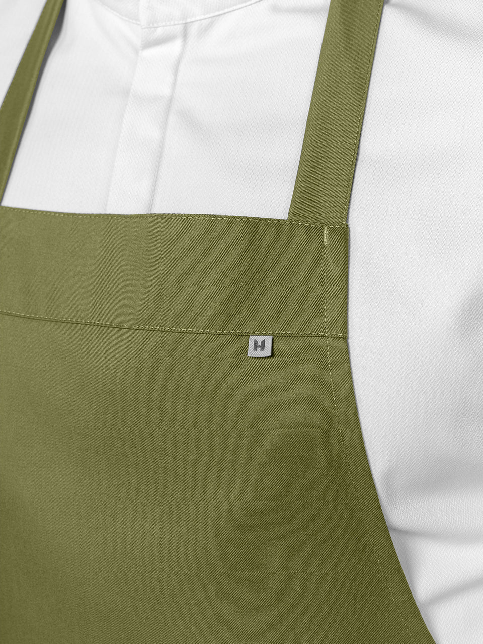 Bib Apron Denver Olive Green Le Nouveau Chef