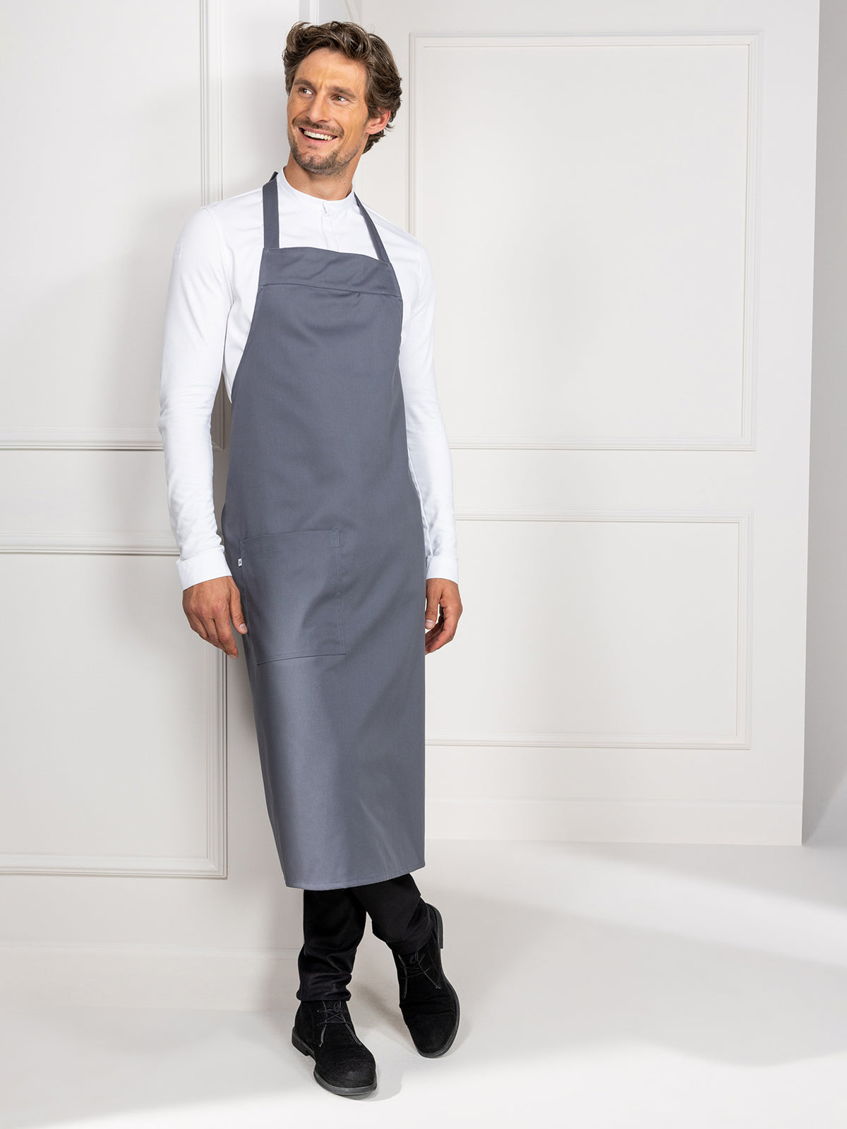 Bib Apron Peter Nimbus Grey Le Nouveau Chef