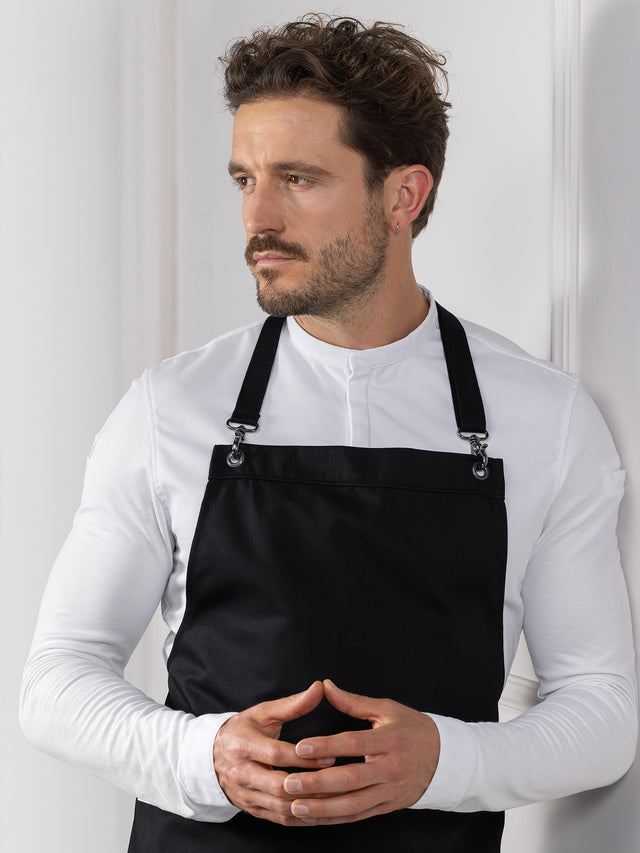 Bib Apron Davos Black Le Nouveau Chef