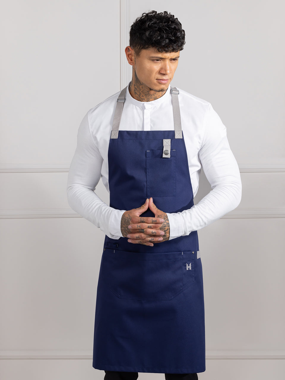 Bib Apron Seattle Patriot Blue Le Nouveau Chef