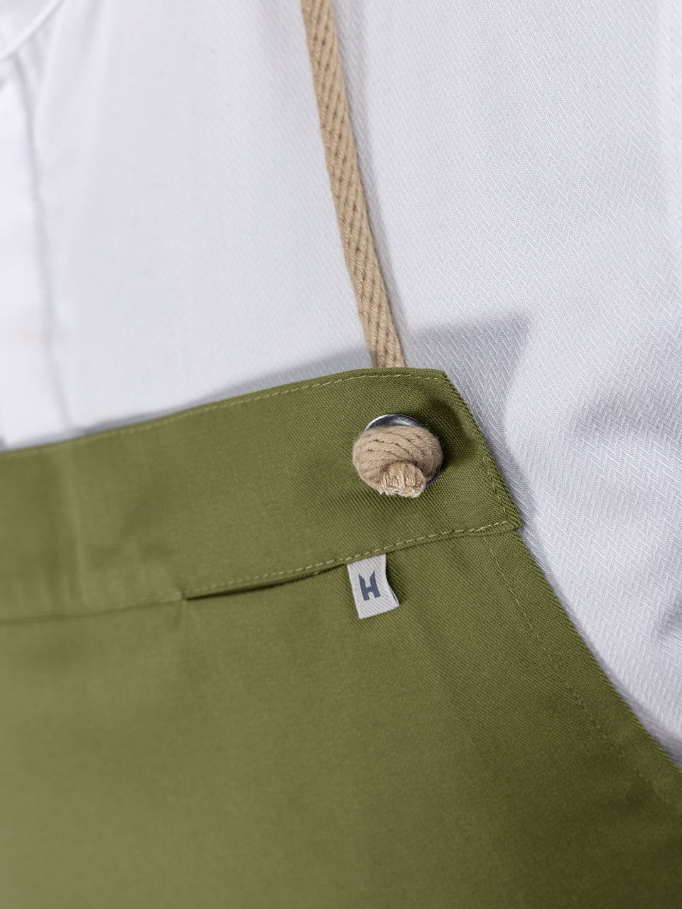 Bib Apron Spanish One Olive Green Le Nouveau Chef