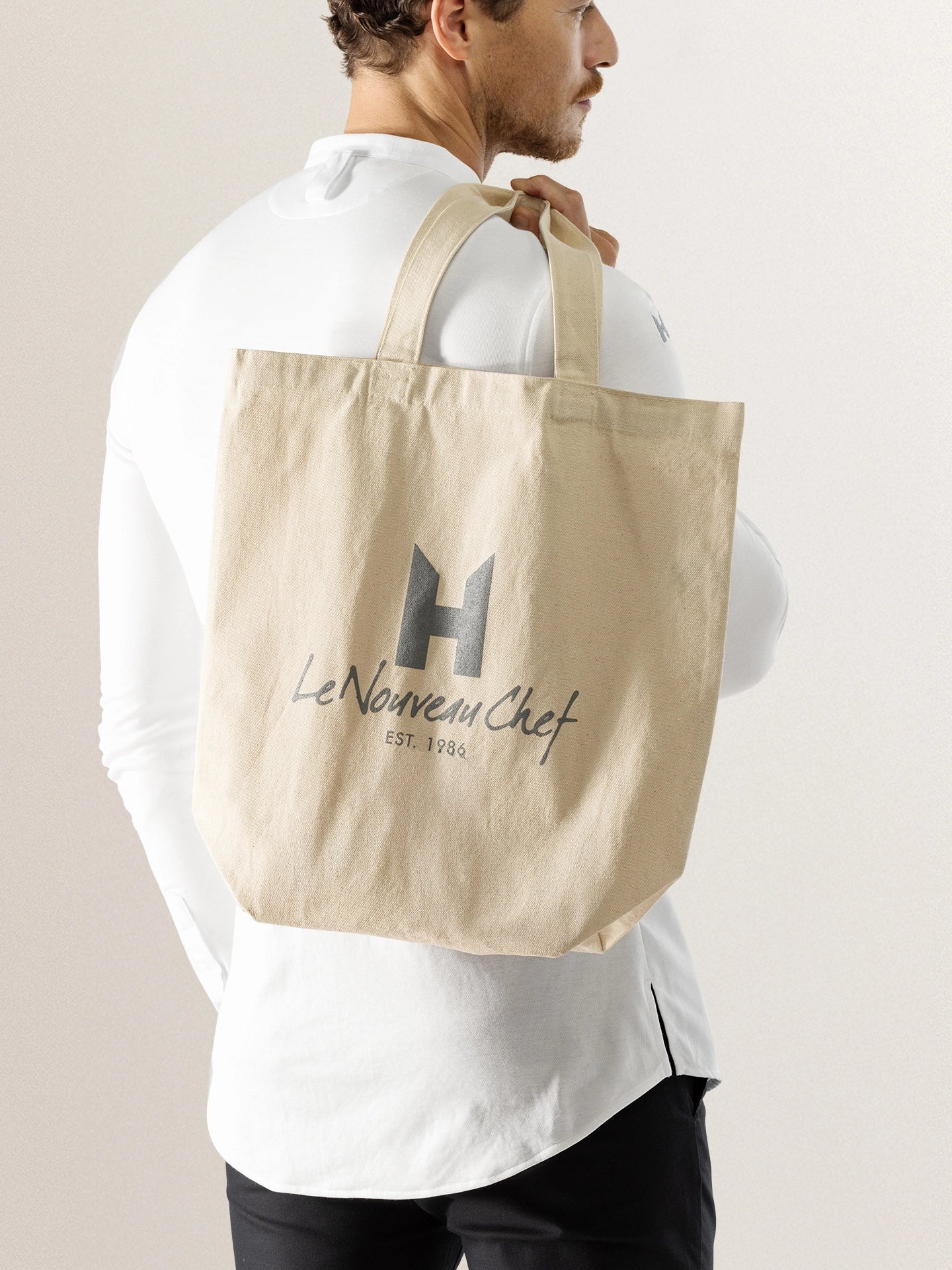 Canvas Shopper Bag Grey