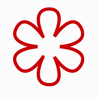 Logo 2 Michelin ** Rood - Linkermouw, boven penzak