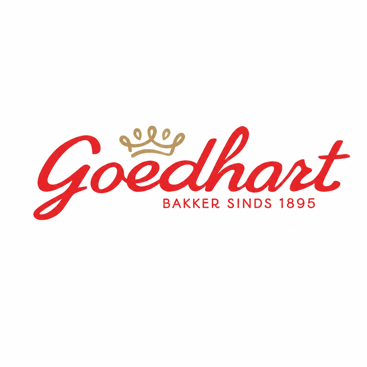 Logo Goedhart 125 jaar + Kroontje - Linkerborst - Rood en Goud