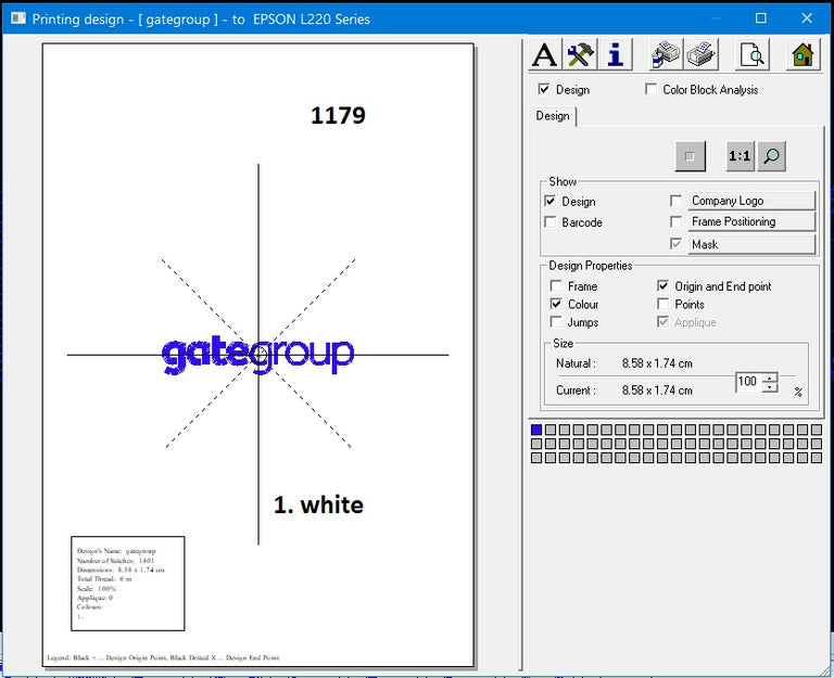 Logo Gategroup - Brust links, über der Tasche